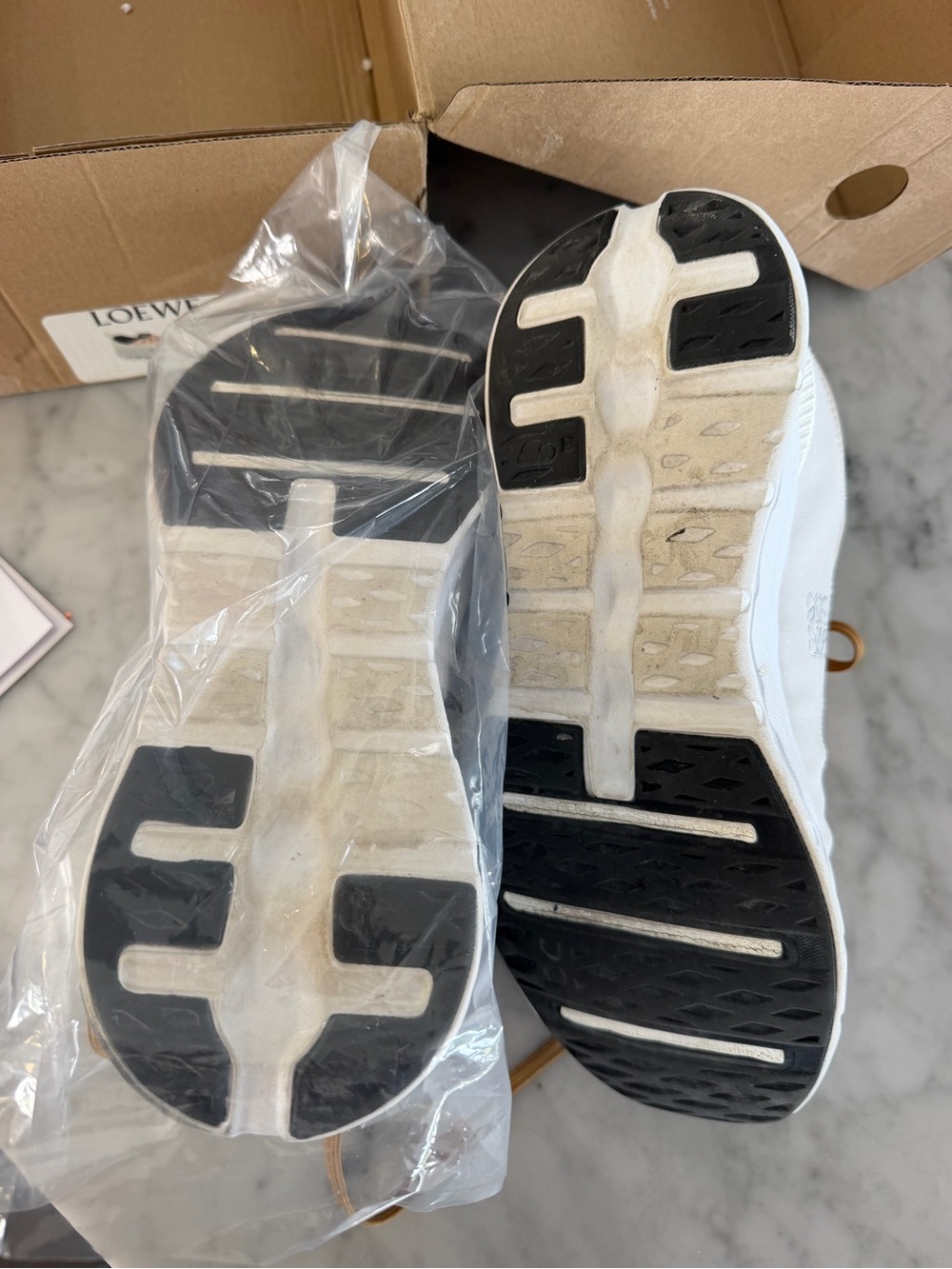 Loewe x OnCloud Cream, Tan & Black Running Sneakers - Picture 10 of 11